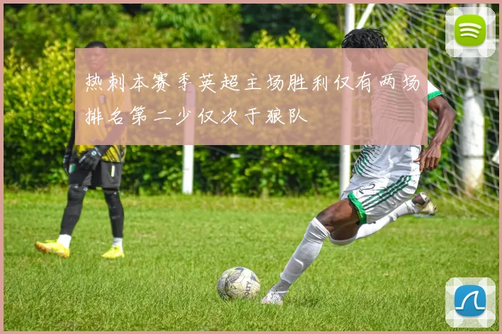 热刺本赛季英超主场胜利仅有两场排名第二少仅次于狼队